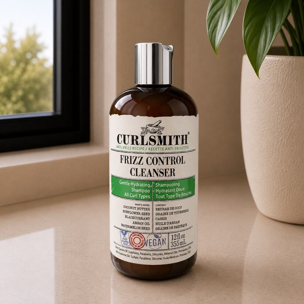 $26 Curlsmith Frizz Control Cleanser Shampoo 12 oz Anti-Frizz Hydrating Vegan